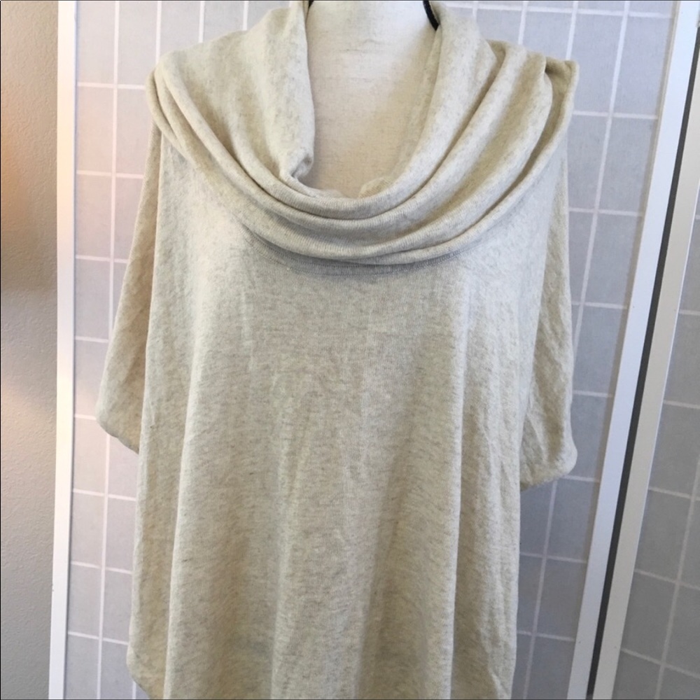Naomi and Lavender Wheat Cowl Neck Poncho